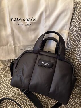 SALE Kate Spade New York Black Lightweight Puffy Satchel Bag Like New